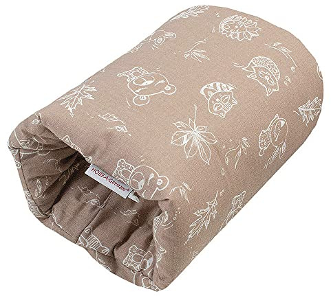 HOBEA-Germany Mini Almohada de Lactancia pequeña Almohada de Lactancia de Viaje en Diferentes diseños (Habitante del Bosque Capuchino)