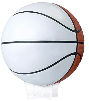 Murray Sporting Goods Autograph Basketball with Stand - Four Panel Signature Ready Display Memorabilia Autographic Basketball Regulation Size 29.5 inches