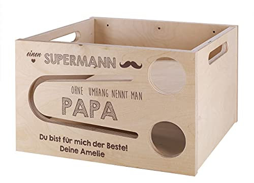 Herz & Heim® Männer-Geschenk Bierrutsche mit persönlicher Gravur Superpapa