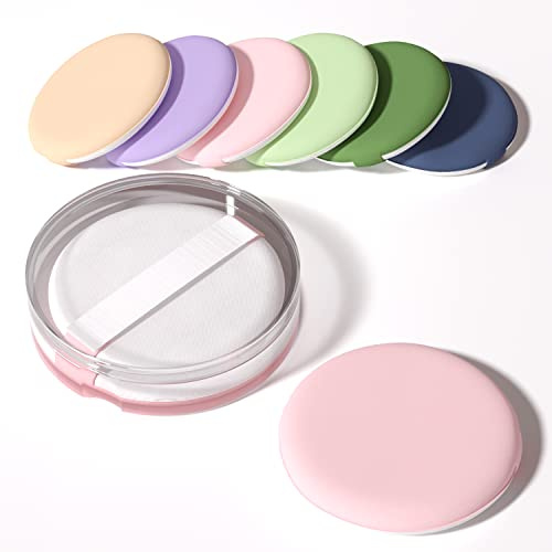 MOHOPE 8Pcs Air Cushion Makeup Sponges for Foundation with Portable Box | Latex-Free Blending Sponge for Liquid, Cream, Foundation and Powder | Round Powder Puff | Mix