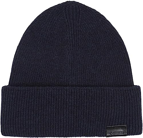 Calvin Klein Cappello Lavorato a Maglia da, Nero (CK Navy), Taglia Unica