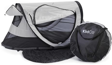 KidCo - Peapod Plus Portable Mesh Baby Toddler Travel Tent & Storage Bag, Play Tent, Pack and Play, Extra Room, Ages 6 Months - 5 Years (Midnight)
