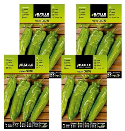 Pack 4 sobres Semillas de pimiento cristal en sobre de Semillas Batlle PACK (4)