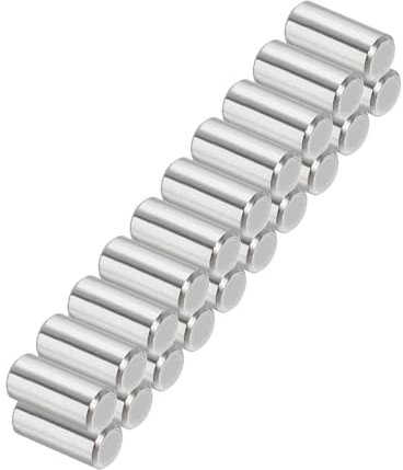 PATIKIL 20pz Assortimento Tasselli in 304 Acciaio Inox 5 x 10mm, Spina Centraggio Perni Metallo Cilindrica Perno Picchetti per Mensole Elementi per Posizione Componenti Fissaggio Mobili