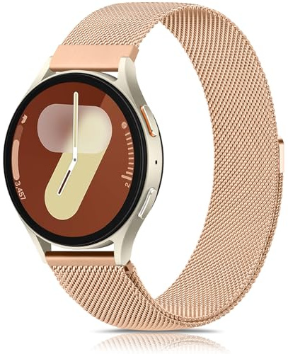 Oumida Armband för Samsung Galaxy Watch 7 40 mm 44 mm/Samsung Galaxy Watch FE 40 mm, 20 mm justerbart metallarmband, rostfritt stål loop magnet ersättningsarmband för kvinnor män