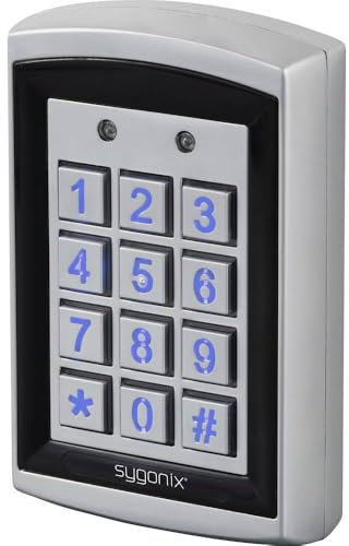 Sygonix SY-6428612 Tastiera numerica con RFID montaggio superficiale 12 V DC/AC, 24 V DC/AC IP66 con tastiera illuminat