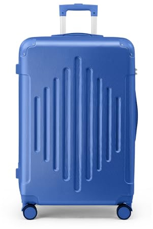 LEADZM Handgepäck-Koffer aus ABS, Reisekoffer, Leichter Kabinenkoffer mit 360° Spinner-Rollen, Zahlenschloss & verstärkten Ecken, Flugzeugtauglich (Flugblau, M, 55CM)