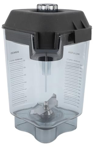 Reemplazo de Lanzador de Licuador 48 Oz, Contenedor Licuadora PC Duradero con Cuchillas para Tocar y Ir, la Tranquila, Jarra Alto Rendimiento para la Preparación Alimentos Cocina, Cocinar