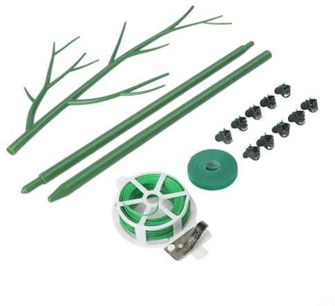 Confezione da 5 picchetti resistenti con clip per piante rampicanti per Monstera, Pothos e orchidee (tuta)