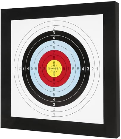 Cible de tir à l'arc en mousse EVA - 50 x 50 x 5 cm - Avec 10 papiers cibles et 4 broches - Pour entraînement en intérieur et en extérieur - Pour débutants et adultes