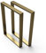 sossai® Stahl Tischkufen (pulverbeschichtet) TKK1 | Farbe: Gold-Messing | 2 Stück | Breite 60 cm x Höhe 72 cm | Industrial Design Tischbeine, Tischgestell