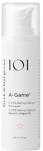 Geek & Gorgeous - A-Game 5 - Serum Ligero con 0,05% de Retinal para el Rostro, Combate Arrugas e Imperfecciones, Apto para Todos los Tipos de Piel, 30 ml