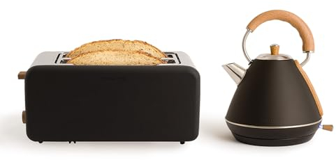 CREATE/PACK TOAST RETRO XL + KETTLE RETRO L/Grille-pain noir avec bouilloire noir/Bouilloire 1,7 L