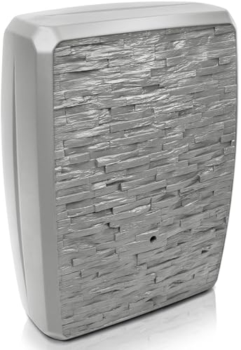 YourCasa Regentonne 250 Liter [TwinView] Eckig und Schmal - Regenfass Frostsicher aus Kunststoff - Regenwassertonne - Regenwassertank Garten Wassertank Regensammler Wandtank Wasserfass (Grau)