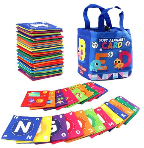 Libri per bambini, Libro di attività morbide per bambini | Libri morbidi per bagnetto con alfabeto per bambini - Giocattoli per l'apprendimento del libro di stoffa con carte cognitive portati per bamb