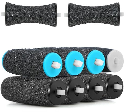 Pack of 10 Hornhautentferner Ersatzrollen, 2 Formen und 3 Schleifgrade für Hornhaut entfernen Fuß elektrisch, Elektrische Hornhautentferner Rollen, Ideal für Fußpflege