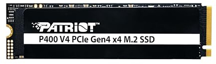 Patriot P400 V4 500GB Internal SSD - NVMe PCIe Gen 4x4 - M.2 2280 - Sequential Read: Up to 5,000MB/s and Sequential Write: Up to 3,000MB/s - PS5 Compatible - Solid State Drive - P400VP500GM28H