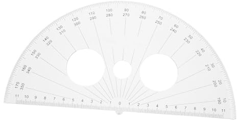 GLEAVI Small Half Circle Protractor for Students, Multi-Function Plastic Angle Measuring Ruler, Convenient Math Protractor Tool for School and Drafting