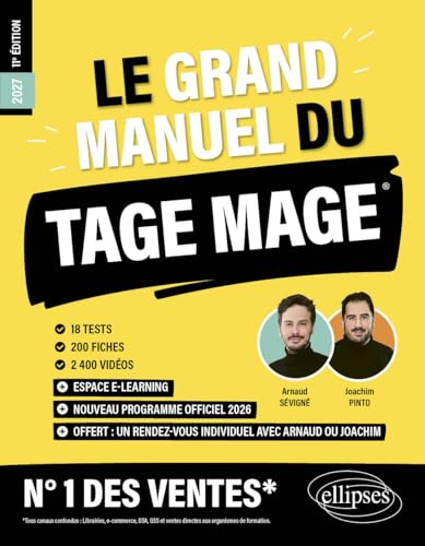 Le Grand Manuel du TAGE MAGE: 18 tests, 200 fiches, 2000 vidéos