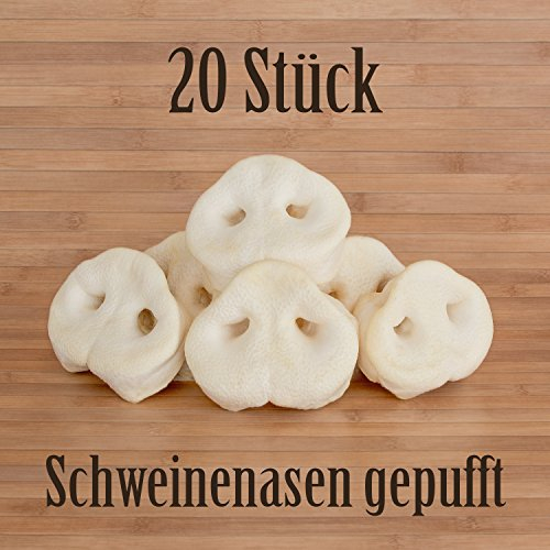 20 Stück Schweinenasen gepufft mit Honig gepuffte Honignasen - wie Schweineohren Kausnack