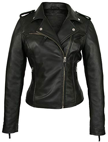 Zerimar Cazadora para Mujer | Chaqueta Casual de Piel | Cazadora Elegante Cuero | Chaqueta Mujer para Invierno | Cazadora Casual Vestir