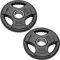 Olympische Hantelscheiben für Langhanteln und Kurzhanteln | Bumper Plates Loch 50 mm Gummierte Gewichtsscheiben von 2,5 kg bis 20 kg (2 Scheiben à 5 kg)