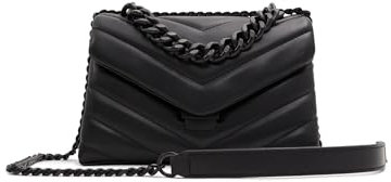 ALDO Damen Meilaniix Umhängetasche, Schwarz/Schwarz