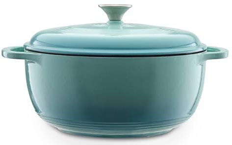 Mercer Culinary Enameled Cast Iron Round Dutch Oven, 6 qt., Aqua