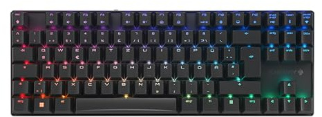Cherry MX 8.2 TKL Wireless, Teclado Inalámbrico Gaming sin Bloque Numérico, Disposición Alemana (QWERTZ), Bluetooth, 2,4 GHz y Cable, MX2A Brown Switches, Negro