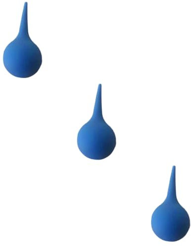 SEWOART 3 Piezas bombilla de mano limpieza de oídos ear cleaner desbarbador limpiador orejas bulbo de lavado de oídos bulbo de irrigación del oído bulbo del oído nasal oído soplando Blue