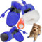 PPGGOPP Hundeschuhe Pfotenschutz, 4PCS Plüsch Hundestiefel, Winterhundeschuhe, Schneestiefel, Bequeme Atmungsaktive, Reflektierende Riemen, Für Kleine, Mittlere, Sport im Freien (Blau 5)