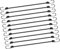 Lot de 10 Mini Sangles de Serrage en Caoutchouc avec Crochets - 25 cm - avec Crochets - pour bâche de Tente de Camping, Bagages, Noir