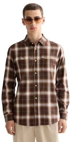Scotch & Soda Camicia a Quadri in Flanella Leggera da Uomo, Soft Silt Check 201, M