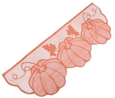Alipis 2pcs Pumpkin Decorations Thanksgiving Table Runner Fake Pumpkin Garland Easy Clean Tablecloth