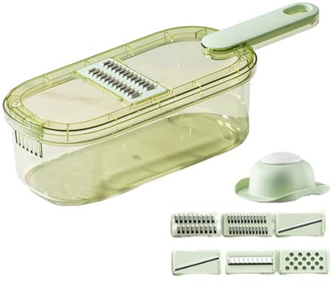 Wimnqie All-Purpose Slicer for the Kitchen - Vegetable Spiralizer, Multifunctional Vegetable Cutter, Vegetable Spiraliser with 1.5 Litre Container for Cooking and Preparing Meals