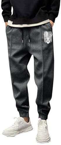Generiska sovbyxor, herr, tjocka varma joggingbyxor, målvaktsbyxor, herr, vadderade, Mörkgrå, 4XL