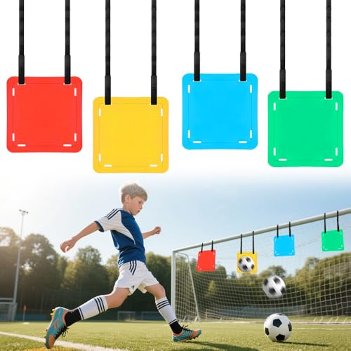 HOVCEH 4 Pezzi Bersaglio per Porta da Calcio, Bersagli da Calcio, Target Porta Calcioper Allenamento di Precisione, Dischi Bersaglio per Obiettivo da Tiro perCalcio, Hockey, Baseball