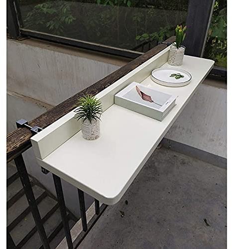 Vikbart väggbord för utomhusbruk, justerbart barbord på balkongen, uteplatshylla, platsbesparande fällbänk för matsal, mångsidig och elegant design för små utrymmen