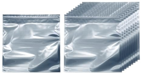 sourcing map 30pcs Antistatic Bags 9.8 x 11.8 (25x30cm) Double-Layer Anti Static Resealable ESD Shielding Bag for GPU Hard Drive HDD SSD LED Lights Electronic Device