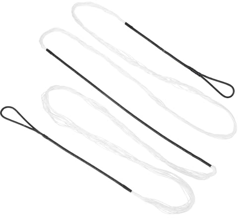 QUARKZMAN Cuerda Arco Recurvo Tradicional Reemplazo Amo 62 En 12 Hebras Accesorios Cuerda Arco para Equipos Tiro con Arco Universales Arcos Largos Tradicionales Recurvos (Negro/Blanco)