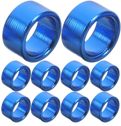 TOVINANNA Anillos de Pie de Paloma de Aluminio Azul Reutilizables para Identificación Rápida, Paquete de 10 Piezas Adecuado para Entrenar y Cuidar Palomas