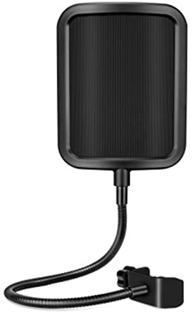 Nucelit Mikrofon för popfilterskärm med flexibel 360° svanhalsklämma för studio, podcaster och streaming för popfilter