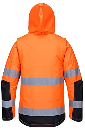 Portwest Pro Hi-Vis 3-in-1 Jacket, Size: M, Colour: Orange/Black, C469OBRM