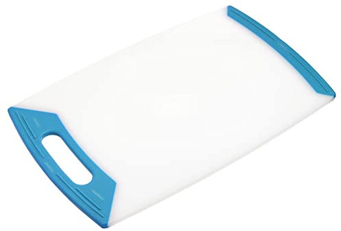 London Boutique Chopping Board - Chopping Board Set - 4 Pieces Set - Heavy Duty BPA Free - Non-Slip Rubber Feet - Blue Color - for Raw Fish - 42.5cm*25.5cm