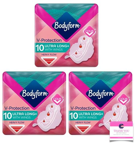Bodyform Ultra Fit Super Winged Sanitary Towels 10 Pads - Pack of 3