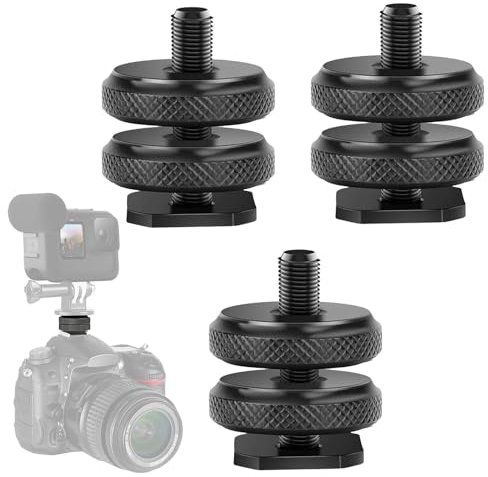 Adaptador Zapata, Zapata de Cámara, 3 Piezas Adaptador Zapata Camara, Adaptador Zapata Flash, Adaptador Zapata Flash Tripode, Adaptador Zapata Caliente, Adaptador De Zapata Caliente Para Cámara
