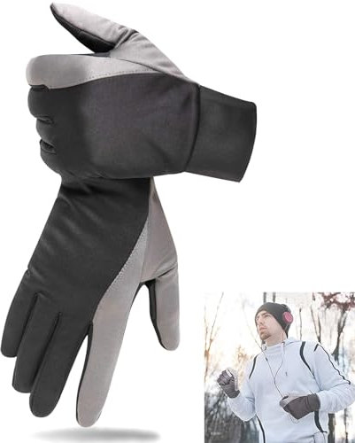 ZPW Fahrradhandschuhe Thermohandschuhe Winter für Damen und Herren, Warm Winterhandschuhe, Leicht und Winddicht Thermo Handschuhe für Klettern, Ski, Fahrrad, Wandern, Outdoor Sport (L)