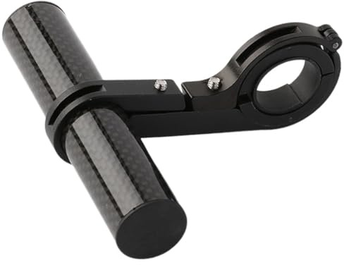 GXGM Aluminiumlegierung + Karbonrohr Fahrrad Lenker Erweiterung, Schwarz Extender Halterung, Fahrradlenker verlängerung Lenkererweiterung für 18-32mm Lenker