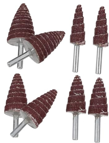 DECORNIJIA 8pezzi Mole Lamellari Abrasive in Forma Cono Teste Abrasive in Vetrata Per Smerigliatrice Elettrica