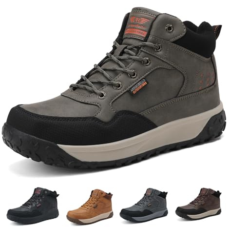 ARRIGO BELLO Botas de Invierno Botas de Nieve Caliente para Hombre Antideslizantes Zapatos de Senderismo Montañismo (Verde 44)